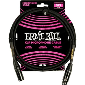 Ernie Ball P06390 5 Ft / 1,5 M Örgülü Xlr(E)-Xlr(D) Mikrofon Kablosu Siyah
