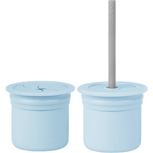 Oioi Ham Hüp Silikon Pipetli Bardak 6+ Ay Mineral Blue - Powder Grey