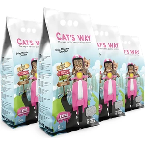 Cat's Way Bebek Pudrası Kokulu  Kedi Kumu (5L. x 4Adet)