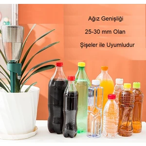 Triline Otomatik Ayarlı 3 Adet Sulama Saksı Çiçek Su Damlatıcı Zamanlama Sulama Kabı