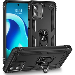 Motorola Moto G 5g 2023 Için Halka Tutuculu Çift Katmanlı Telefon Kılıfı - Siyah (Yurt Dışından)