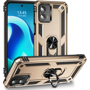 Motorola Moto G 5g 2023 Için Halka Tutuculu Çift Katmanlı Telefon Kılıfı - Altın (Yurt Dışından)