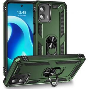 Motorola Moto G 5g 2023 Için Halka Tutuculu Çift Katmanlı Telefon Kılıfı - Koyu Yeşil (Yurt Dışından)
