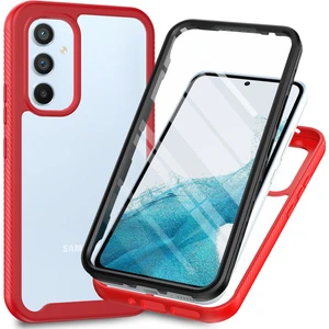 Samsung Galaxy A54 5g Için Dahili Ekran Koruyucu Tam Gövde Koruma Telefon Kılıfı - Kırmızı (Yurt Dışından)