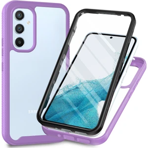 Samsung Galaxy A54 5g Için Dahili Ekran Koruyucu Tam Gövde Koruma Telefon Kılıfı - Mor (Yurt Dışından)