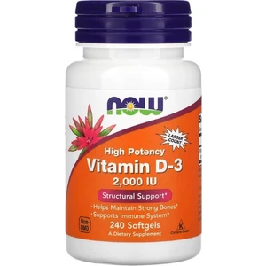 Now Foods, Vitamin D-3 , 50 Mcg (2,000 IU), 240 Softgels