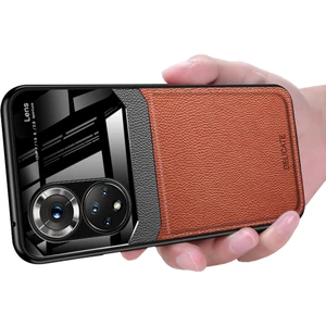 Huawei Nova 9 Için Litchi Tpu Bumper Cam Lens Korumalı Telefon Kılıfı (Yurt Dışından)
