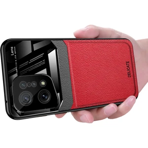Oppo Find X5 Için Litchi Tpu Bumper Cam Lens Korumalı Telefon Kılıfı (Yurt Dışından)
