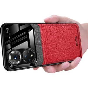 Huawei Nova 9 Için Litchi Tpu Bumper Cam Lens Korumalı Telefon Kılıfı (Yurt Dışından)
