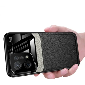 Oppo Find X5 Pro Için Litchi Tpu Bumper Cam Lens Korumalı Telefon Kılıfı (Yurt Dışından)