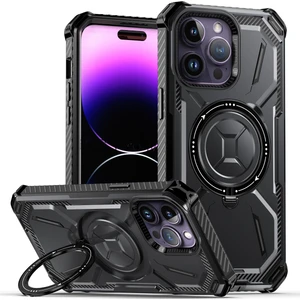 iPhone 14 Pro Max Için Çift Katmanlı Manyetik Stand Telefon Kılıfı, Magsafe Şarjı ile Uyumlu (Yurt Dışından)