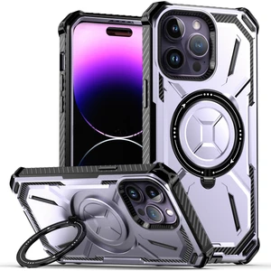 iPhone 14 Pro Max Için Çift Katmanlı Manyetik Stand Telefon Kılıfı, Magsafe Şarjı ile Uyumlu (Yurt Dışından)