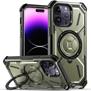 iPhone 14 Pro Max Için Çift Katmanlı Manyetik Stand Telefon Kılıfı, Magsafe Şarjı ile Uyumlu (Yurt Dışından)