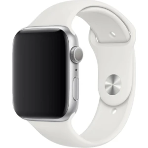 Cep Prime Apple Watch 1 2 3 4 5 6 7 Se 38MM Klasik Silikon Kordon Kayış Beyaz