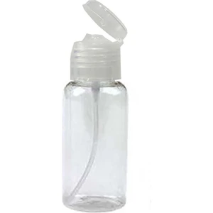 10 Adet 50 ml Boş Şişe Şeffaf Kapak Kolonya, Sıvı Dezenfektan Likit Şişe