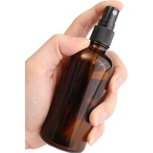 2 Adet Siyah Sprey Başlıklı Amber Cam Şişe 100 ml