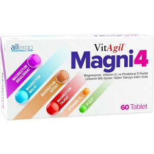 Vitagil Magni4 Magnezyum Vitamin D3 P5P 60 Tablet