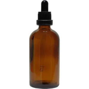 2 Adet Amber Cam Şişe 100 ml Cam Damlalıklı