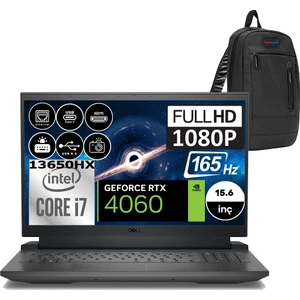 Gaming G15 5530 Intel Core I7 13650HX 32GB Ddr5 512GB SSD RTX4060 8gb Windows 11 Home 15.6" Fhd 165Hz Taşınabilir Bilgisayar G155530013WH04 + Zetta Çanta
