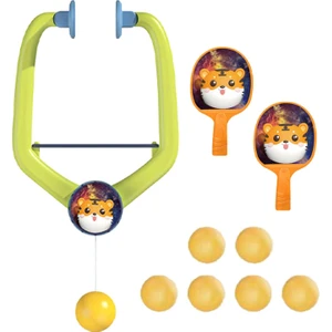 Kids Kapalı Asılı Masa Tenis Eğitmeni Ebeveyn Çocuk Oyuncak Kendi Kendine Egzersiz Seti Kaplan Raketleri 6balls (Yurt Dışından)