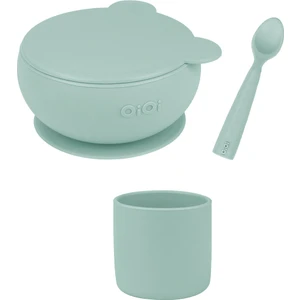 Oioi Briver Green Üçlü Set (Namnam+Kapaklıkase+Minibardak)