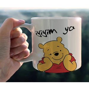 Go On Outfıt Özel Tasarım Winnie The Pooh Baskılı Porselen Kupa Solmaz Çift Taraflı