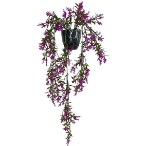 Yapay Çiçek Siyah Saksıda Sarkan TY60 Fuşya Bitki Yapay Sarmaşık 60CM