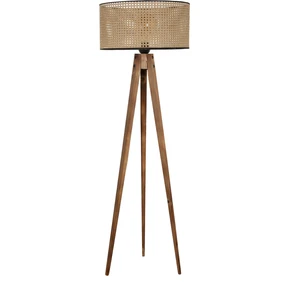 Tripod Lambader    Silindir Rattan Abajurlu