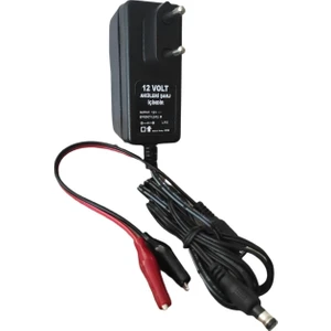 12 Volt Akü Şarj Cihazı Adaptörü - Otomatik Kesicili Özellik Hem Adaptör Giriş Hem Maşalı