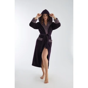 Uzun Şalyaka Triga Bambu (Antibakteriyel) Cotton Bayan Bornoz