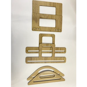 Ala Depo Ahşap  Çanta Sapı Mdf Kulp  (3 Çift)