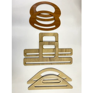 Ala Depo Ahşap  Çanta Sapı Mdf Kulp  (3 Çift)
