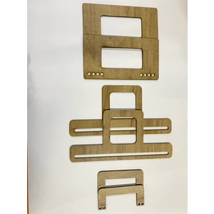 Ala Depo Ahşap  Çanta Sapı Mdf Kulp  (3 Çift)