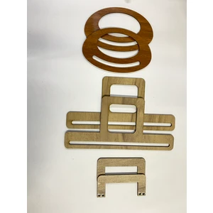 Ala Depo Ahşap  Çanta Sapı Mdf Kulp  (3 Çift)