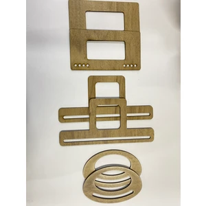Ala Depo Ahşap  Çanta Sapı Mdf Kulp  (3 Çift)