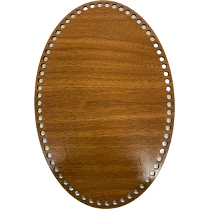 Ala Depo Ahşap Oval Elips Sepet Tepsi Tabanı 30X20 cm Ceviz Çift Yüz 3 mm Mdf