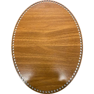 Ala Depo Ahşap Oval Elips Sepet Tepsi Tabanı 40X30 cm Ceviz Çift Yüz 3 mm Mdf