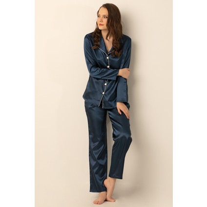 Uzun Kollu Saten Pijama Takımı fırsatları