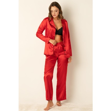 Uzun Kollu Saten Pijama Takımı fiyatları