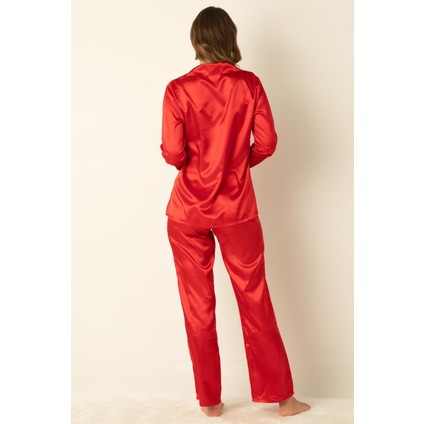 Uzun Kollu Saten Pijama Takımı indirimleri