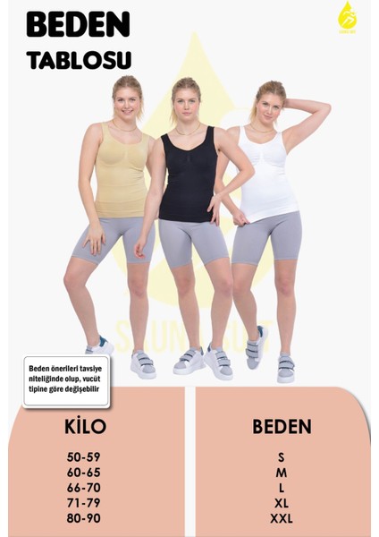 Sauna Suit Kadın Korse Atlet Sıkılaştırıcı Toparlayıcı 2 Beden Incelten Premium Atlet