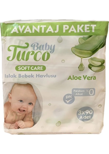 Baby Turco Softcare Islak Bebek Havlusu 3X90