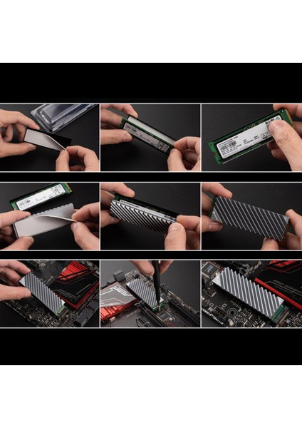 2280 SSD Katı Hal Sabit Disk Alüminyum Isı Emici Termal Pad M2 2280 Gri (Yurt Dışından) modelleri