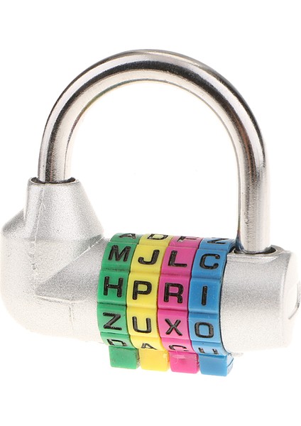 2 Paket 4 Haneli Kombinasyon Asma Kilit Açık Hava, Okul, Spor Salonu Kilidi Gümüş ve Siyah (Yurt Dışından) modelleri