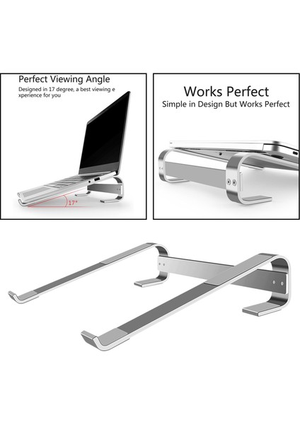 Pro Pro Ergonomik Alüminyum Bilgisayar Yükseltici Için Dizüstü Bilgisayar Standart (10-18 Gümüş Için (Yurt Dışından) fiyatları