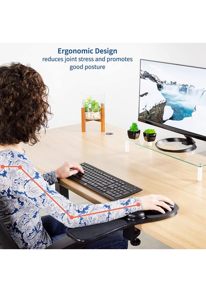 Ayarlanabilir Kol Dinlenme Mouse Pad ile Bilek Yastık ile Masa Veya Sandalyeye Bağlanır (Yurt Dışından) fırsatları