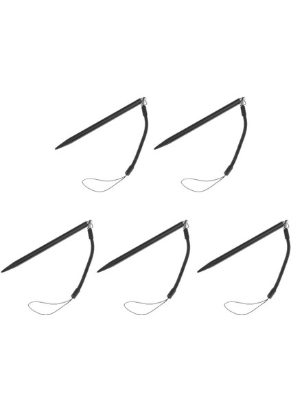 5x Evrensel Abs Dirençli Dokunmatik Ekran Stylus Telefon Tableti Için Ince Kalem 5xblack (Yurt Dışından)