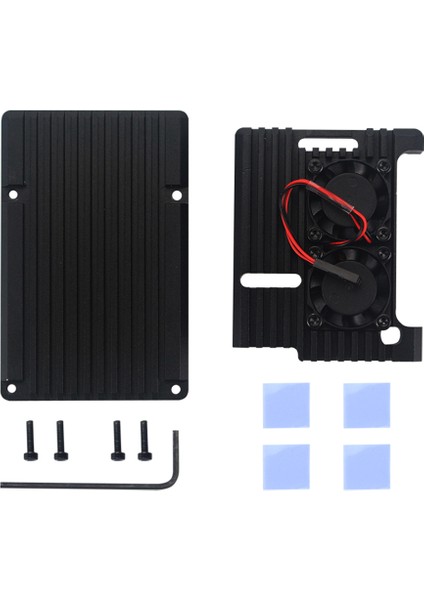 Raspberry Pi Soğutma Fanı Ispit Sebzesi Çift Fan Soğutucu Fanı 4 Paket Termal Bant (Yurt Dışından)