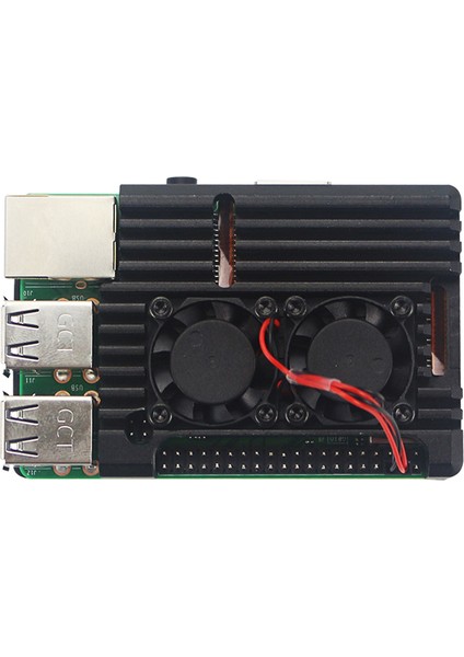 Raspberry Pi Soğutma Fanı Ispit Sebzesi Çift Fan Soğutucu Fanı 4 Paket Termal Bant (Yurt Dışından)
