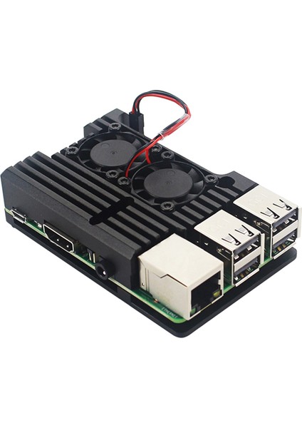 Raspberry Pi Soğutma Fanı Ispit Sebzesi Çift Fan Soğutucu Fanı 4 Paket Termal Bant (Yurt Dışından)
